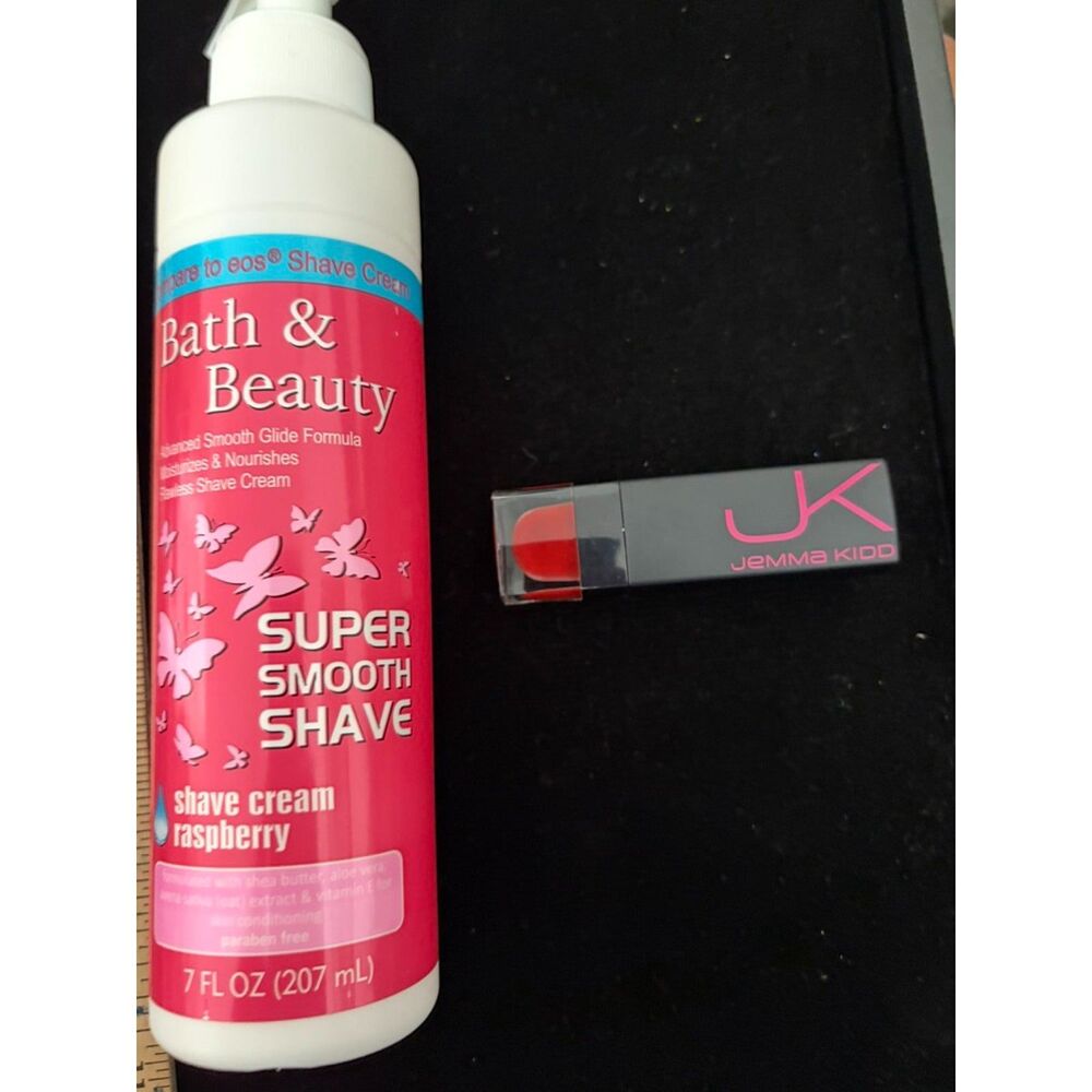 Bath and Body super smooth shave  and lipstick red